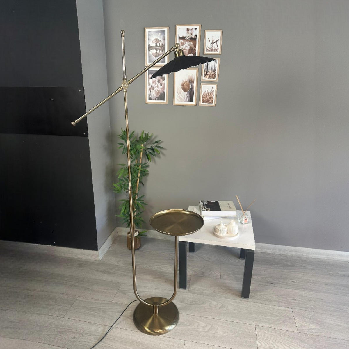 STEHLAMPE Uxelor 170 Cm - Messingfarben, Metall (30/30/170cm) - Bamyum