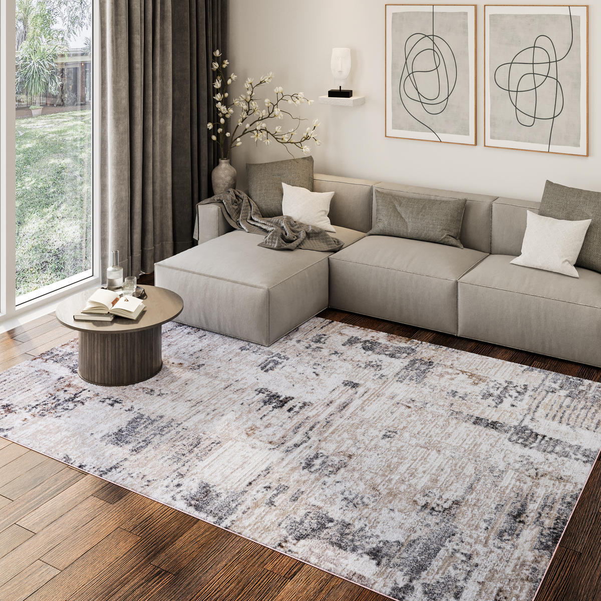 TEPPICH COMO Creme 230/240 cm - Creme, Kunststoff (230/240cm) - Tapiso