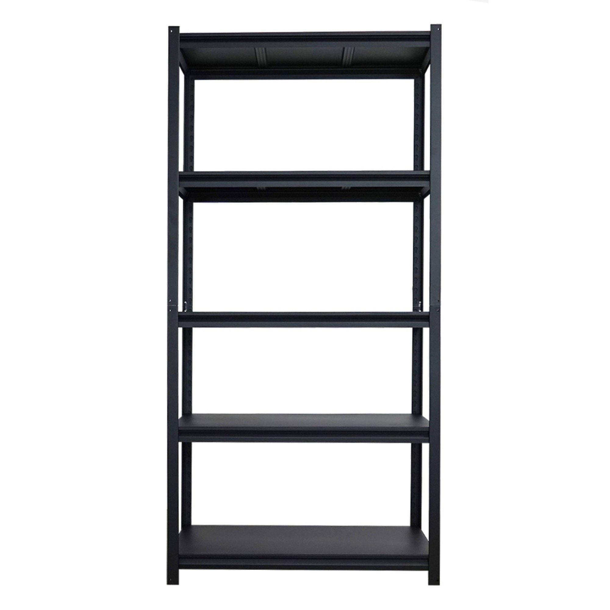 SCHWERLASTREGAL Thorin 180x90x40cm 5 Stahlplatten-Ebenen Fachlast 350 kg Schwarz - Schwarz, Metall (90/180/40cm) - PROREGAL