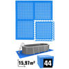 POOLMATTEN 16m² 44 EVA Matten 62 cm Blau - Blau, Kunststoff (62/62cm) - eyepower