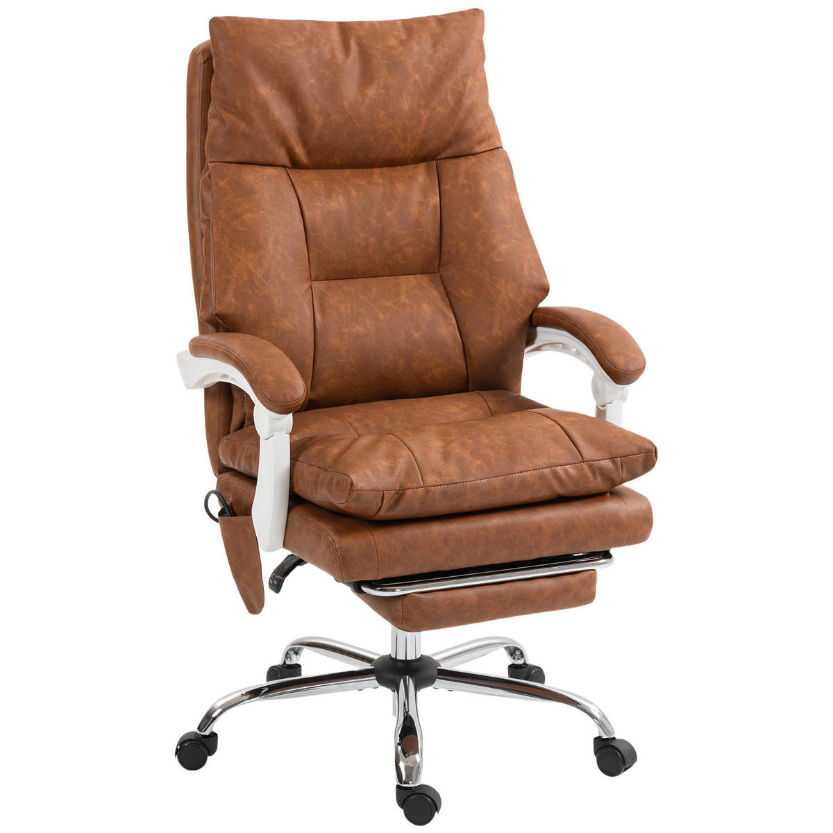 CHEFSESSEL DE-11866 mit verstellbarer Lordosenstütze Braun - Braun, Metall (65/121/76cm) - ComfortXL