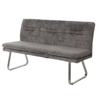 SITZBANK Grau - Grau, Textil (160/90/58cm) - MCW