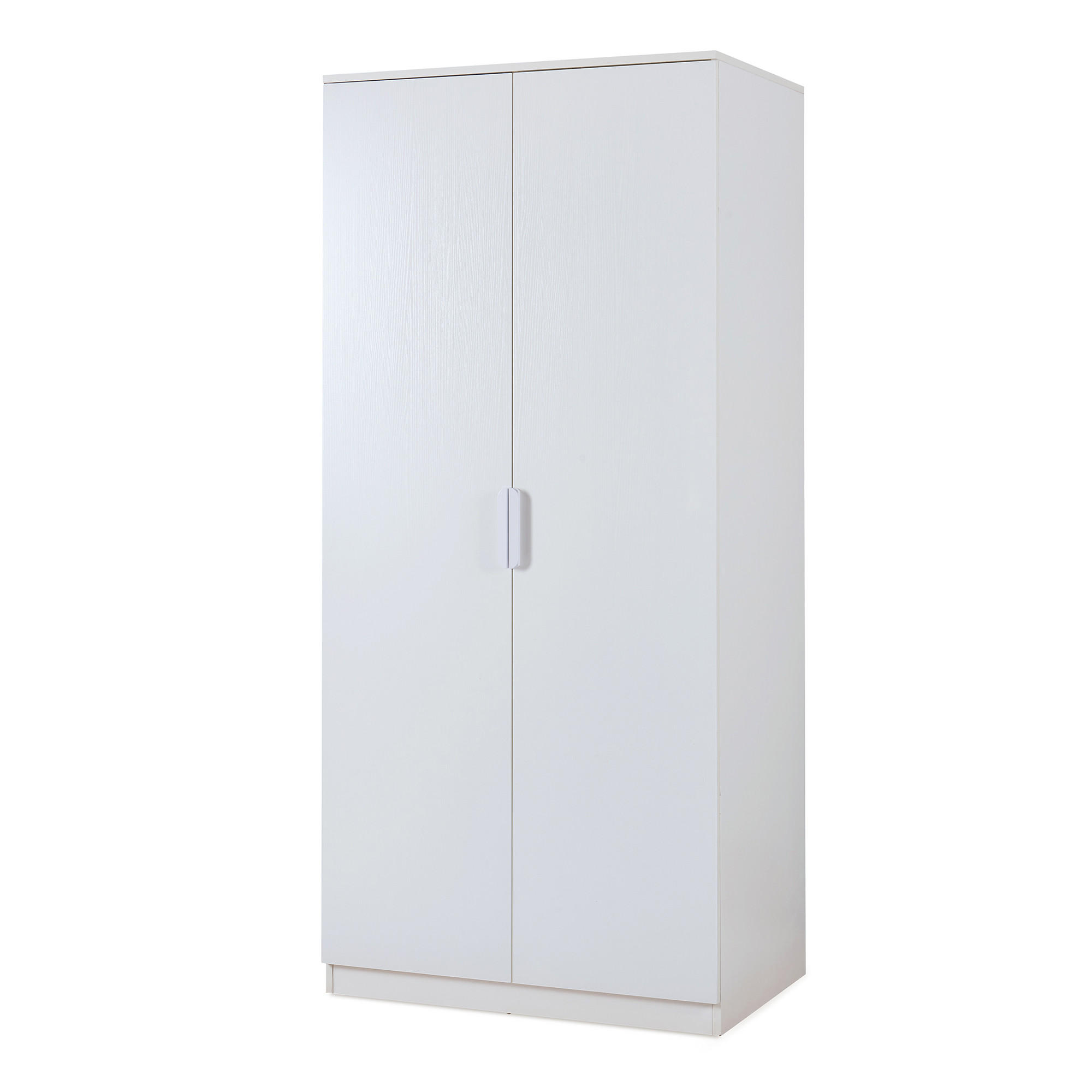 [en.casa] Kleiderschrank Weiß 80x176x52 cm