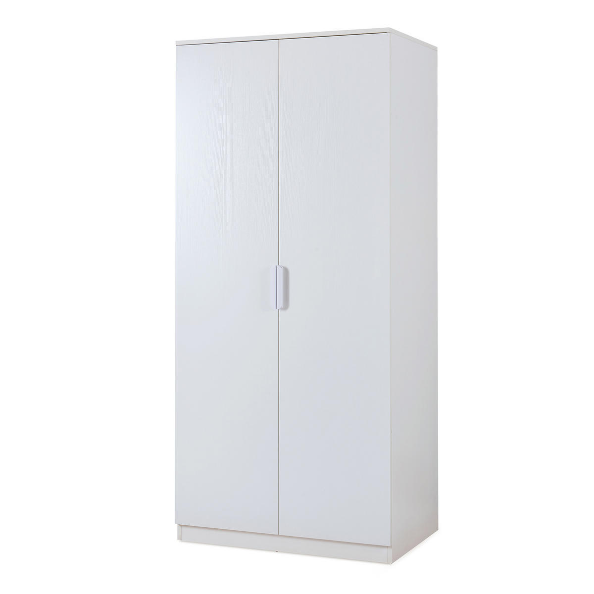 KLEIDERSCHRANK Eiselfing - Weiß, Holzwerkstoff (80/176/52cm) - [en.casa]