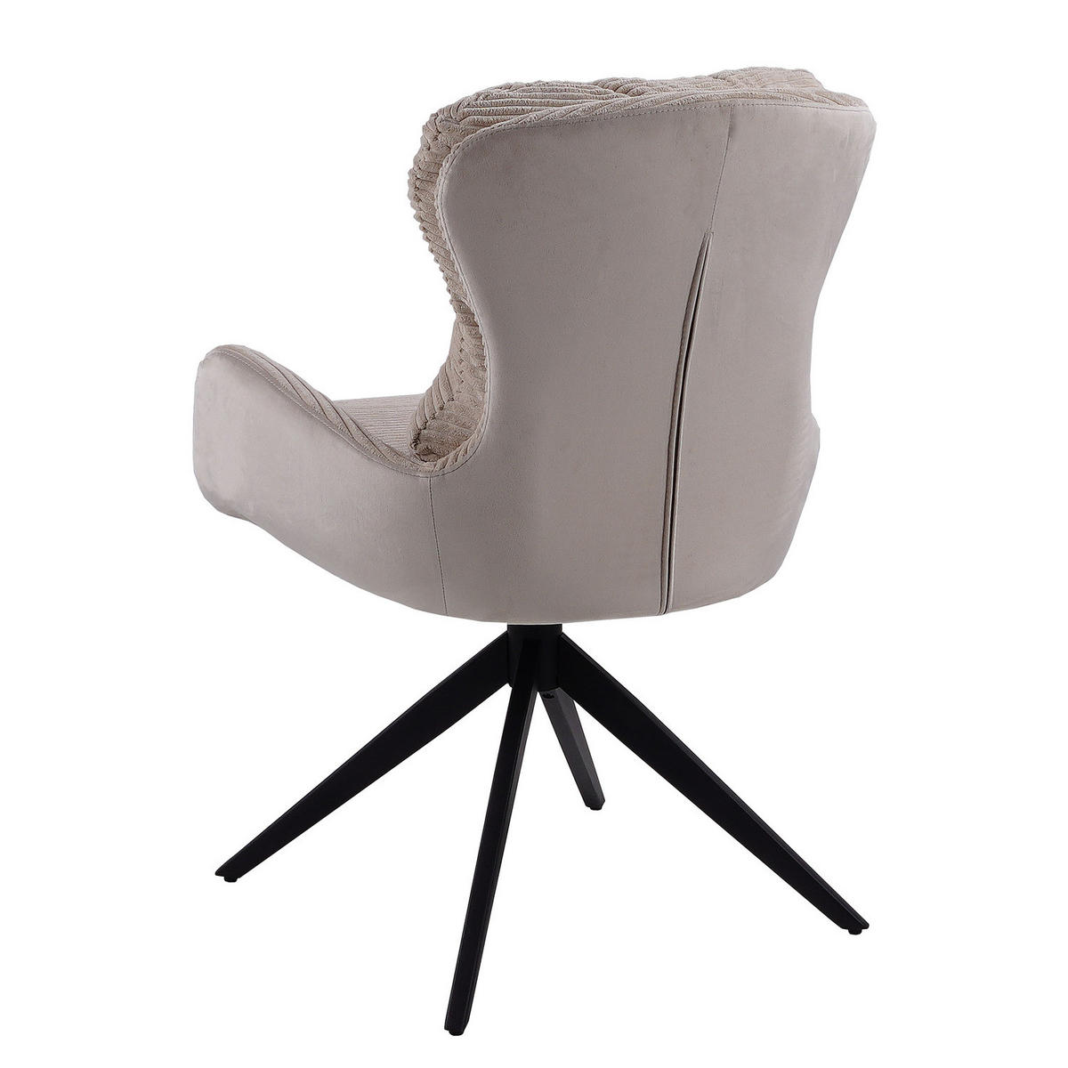 ARMLEHNENSTUHL - 2er-Set - Beige, Textil/Metall (58/88/68cm) - home24