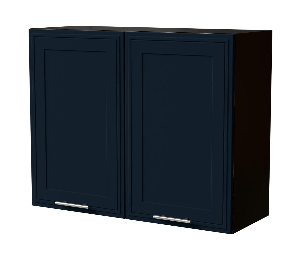 HÄNGESCHRANK Salo W3/90 Schwarz / Indigo Matt 90 / 32,5 / 72cm - Schwarz/Dunkelblau, Holz/Holzwerkstoff (90/72/32.5cm) - Feldmann-Wohnen