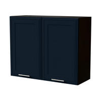 HÄNGESCHRANK Salo W3/90 Schwarz / Indigo Matt 90 / 32,5 / 72cm - Schwarz/Dunkelblau, Holz/Holzwerkstoff (90/72/32.5cm) - Feldmann-Wohnen