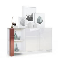 SIDEBOARD Canto Bordeaux Hochglanz - Bordeaux, Holzwerkstoff (143/81/36cm) - Vladon