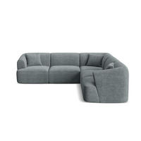 SYMMETRISCHES-MODULARES-ECKSOFA Campi aus Cord dunkelgrau 6 Sitzplätze - Dunkelgrau, Textil (255/255cm) - Cosmopolitan Design
