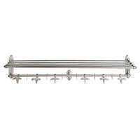 WANDGARDEROBE aus versilbertem Messing - 100/20/28 cm - Silberfarben, Metall (20/28/100cm) - Signature