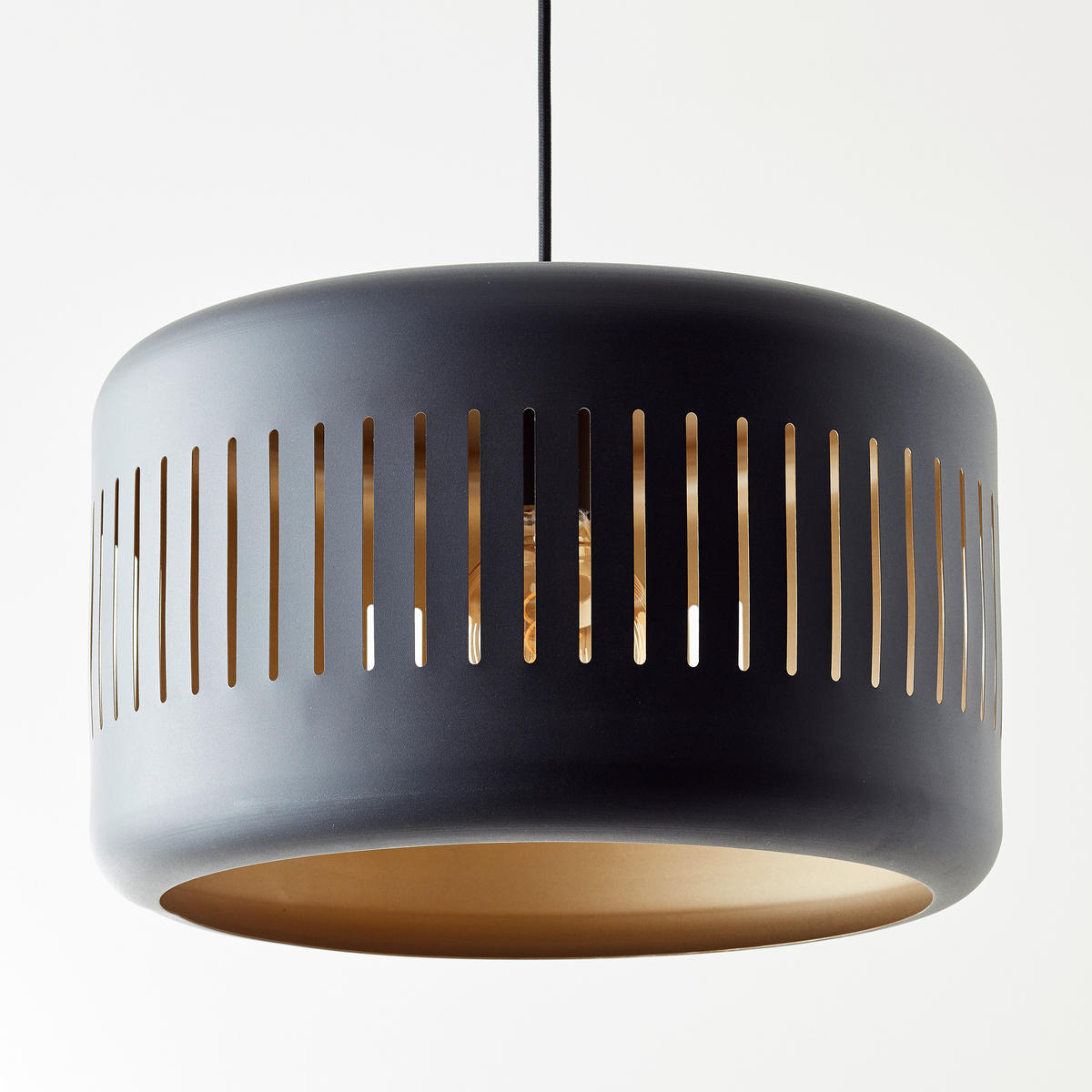PENDELLEUCHTE Tyas 99799/86 - Schwarz, Metall (38/38/120cm) - Brilliant