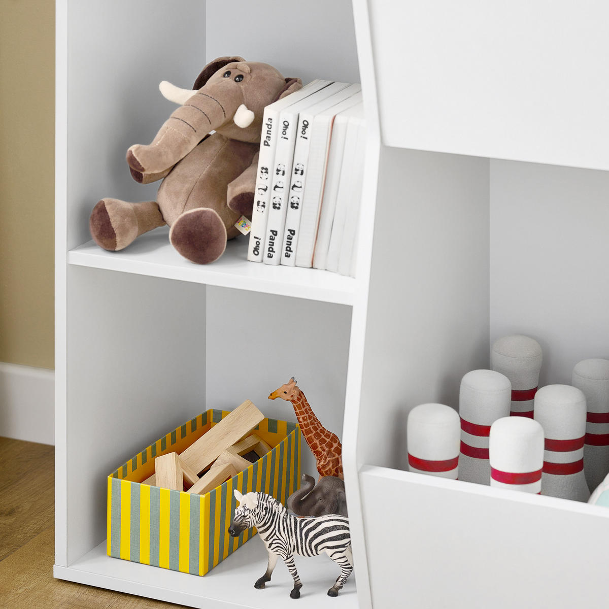 KINDERREGAL Weiß - Weiß, Holzwerkstoff (80/104/34cm) - SoBuy