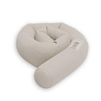 NESTCHENSCHLANGE Cozy "Space Adventure Oat Milk" 190 cm Bettschlange - Hellbraun/Grau, Textil (15/190cm) - Sämann – make a difference.