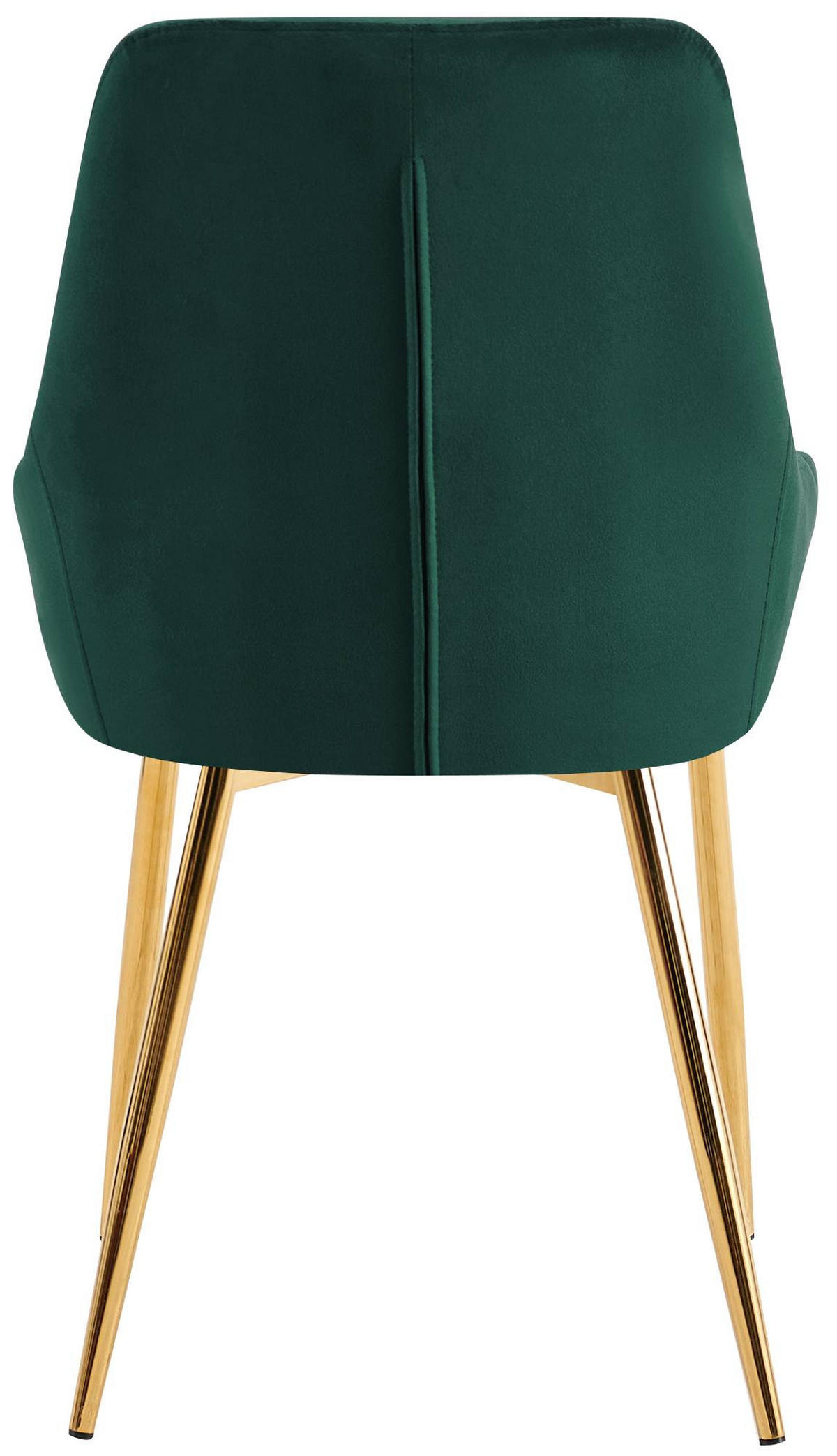 ESSZIMMERSTUHL 2er Set Punar Samt Grün Gold Wohnzimmerstuhl - Grün, Textil (50/86/53cm) - DELUKE