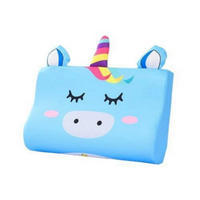 KINDERKISSEN Blaues Einhorn 50 x 30 cm - Multicolor, Textil (30/50cm)