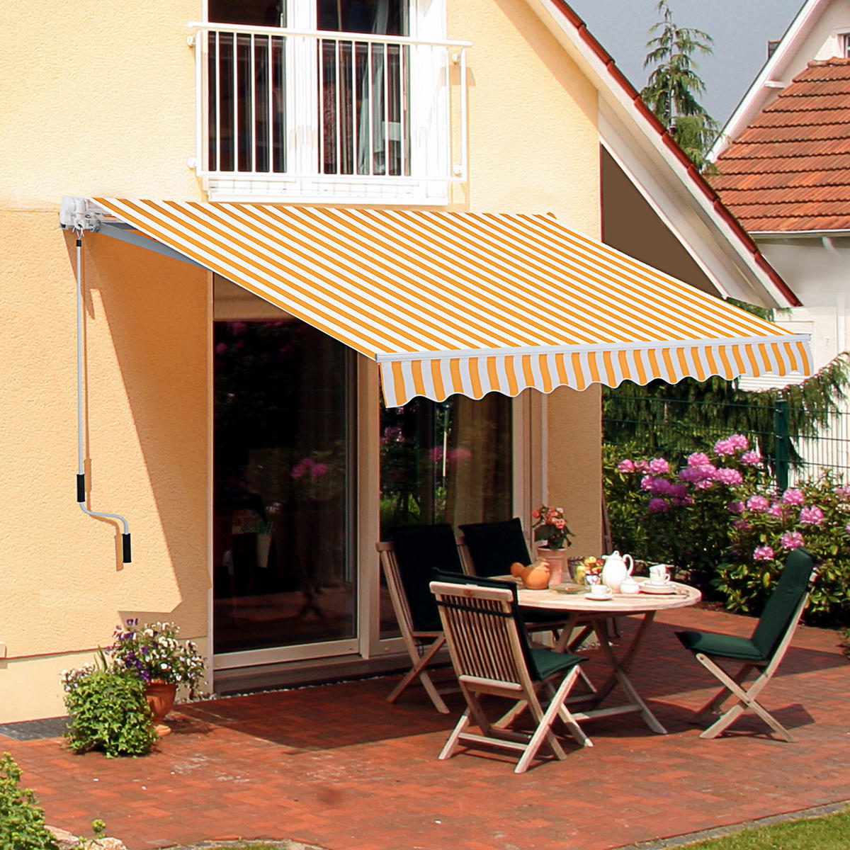 MARKISE DE-13907 manuell 295/245 cm, Winkel 45°-85° Orange - Orange, Metall (245/1/295cm) - ComfortXL