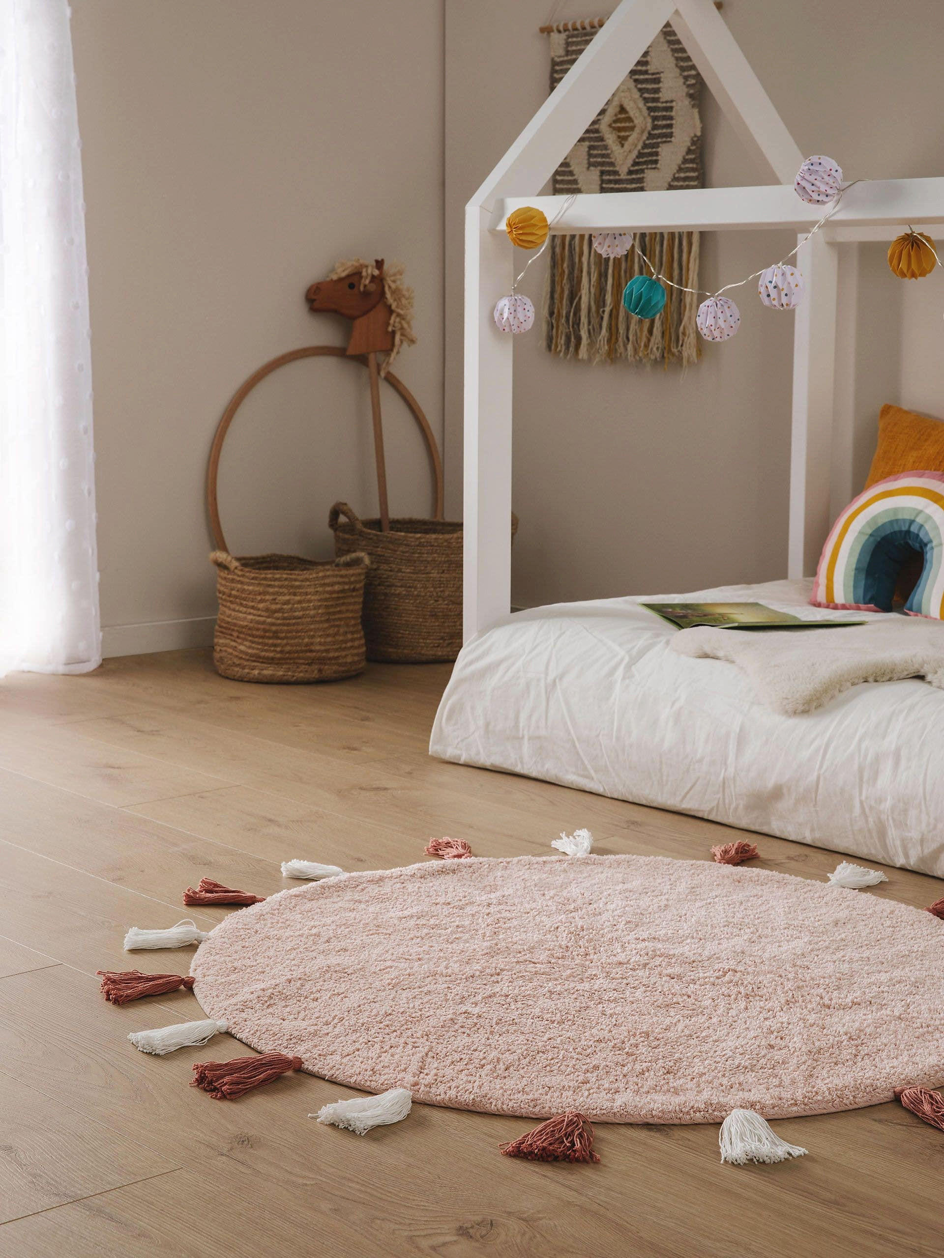 KINDERTEPPICH waschbar Malu Rosa ø 100 cm rund - Rosa, Textil (100/100cm) - Lytte