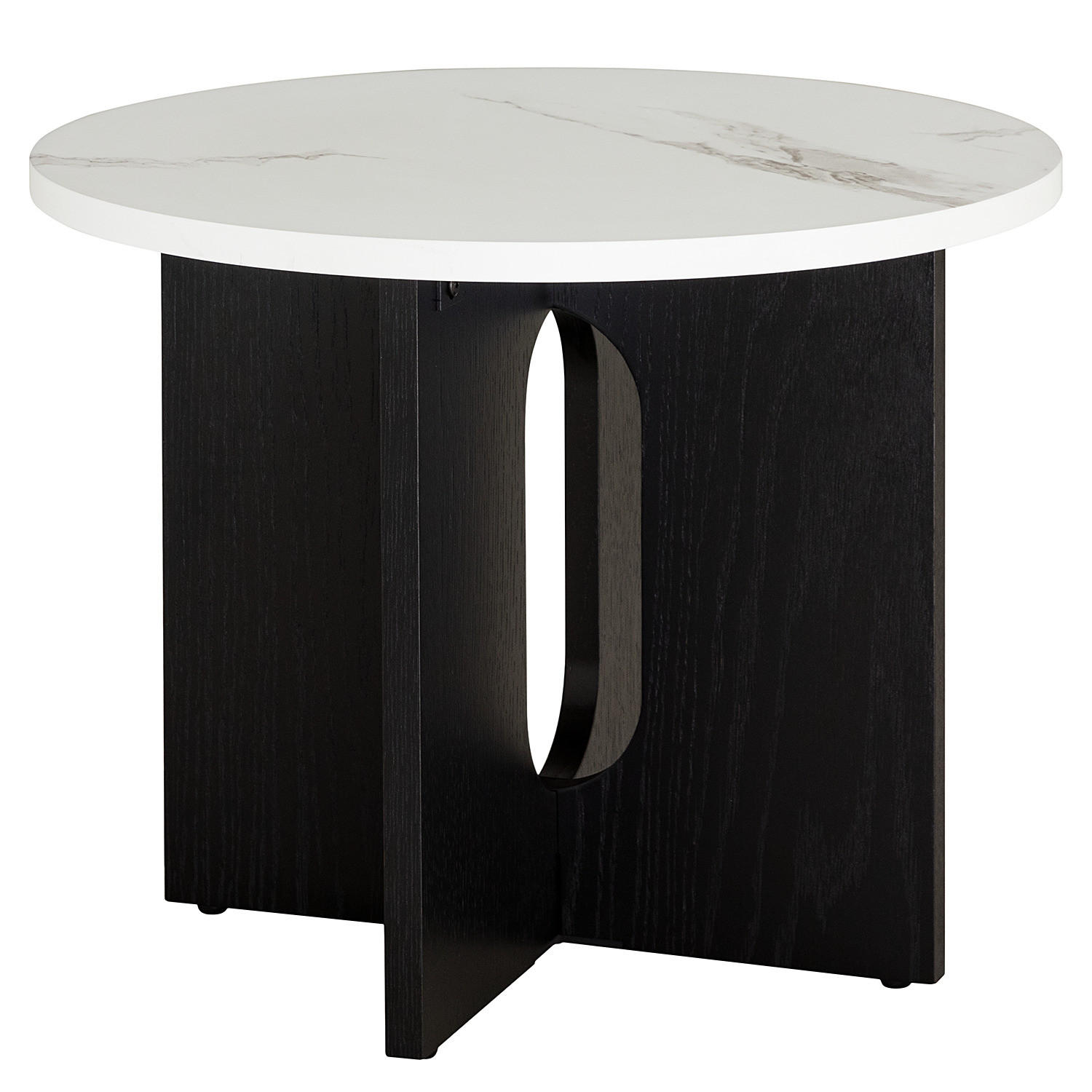 BEISTELLTISCH - Holzwerkstoff - Schwarz/Weiß, Holzwerkstoff (50/50/40cm) - home24