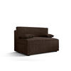 SOFA Mira ohne Armlehnen mit Schlaffunktion - Dunkelbraun, Textil (131/90/85cm) - SIMKAM Furniture