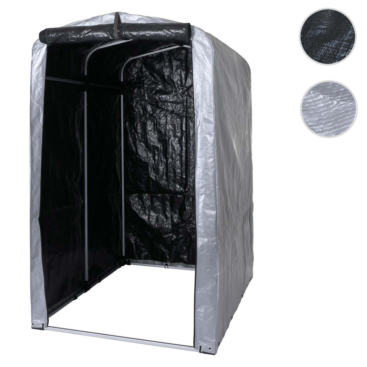 GERÄTEHAUS Silber - Silberfarben, Metall (121/201/201cm) - MCW