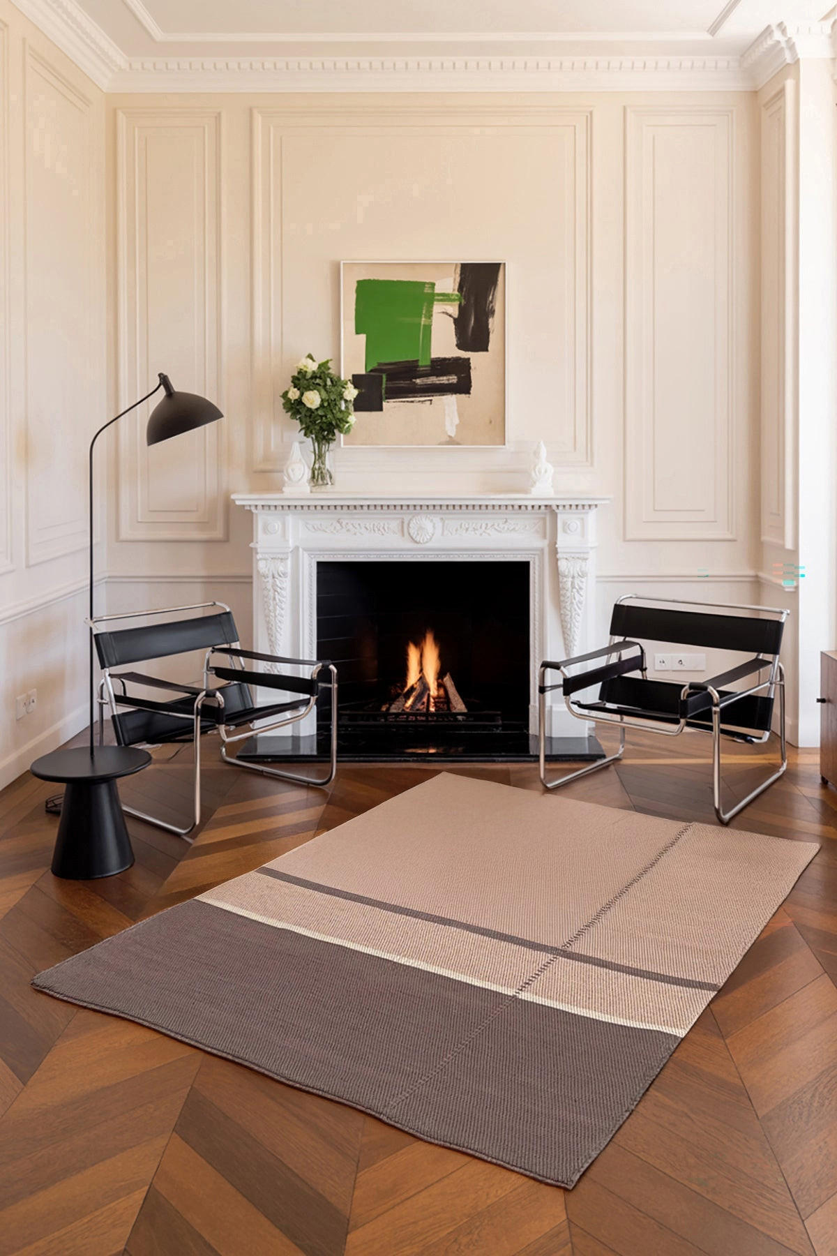 TEPPICH aus recycelten Fasern handgewebt beige - Beige, Naturmaterialien (140/200cm) - AFK Living