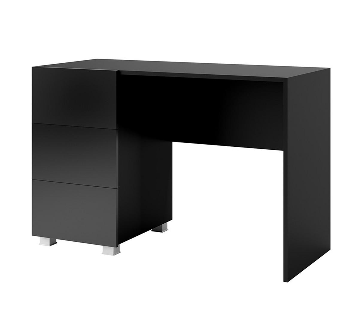 WOHNWAND Kossana 8 Modern Schwarz 290/200/52 cm - Funktional Modern - Schwarz, Holzwerkstoff/Kunststoff (290/200/52cm) - AX Living