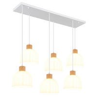 LED PENDELLEUCHTE SWANSON Metall, Weiß matt, kürzbar - Weiß, Holz (105/36/120cm) - Globo Lighting
