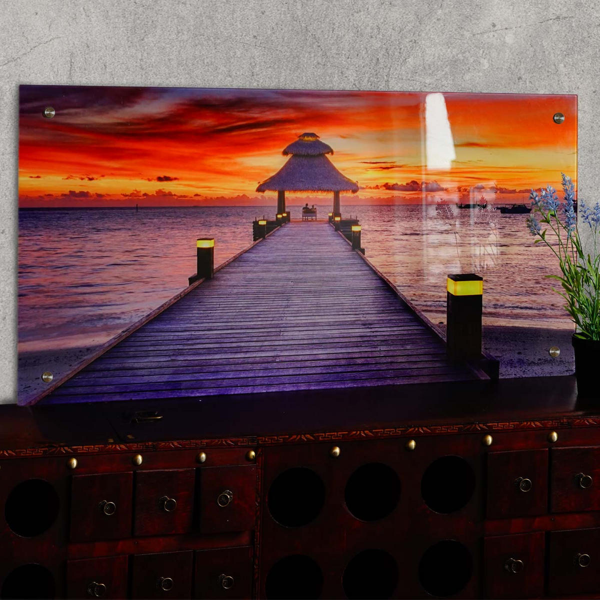 GLASBILD STEG Multicolor - Multicolor, Glas (100/50cm) - MCW