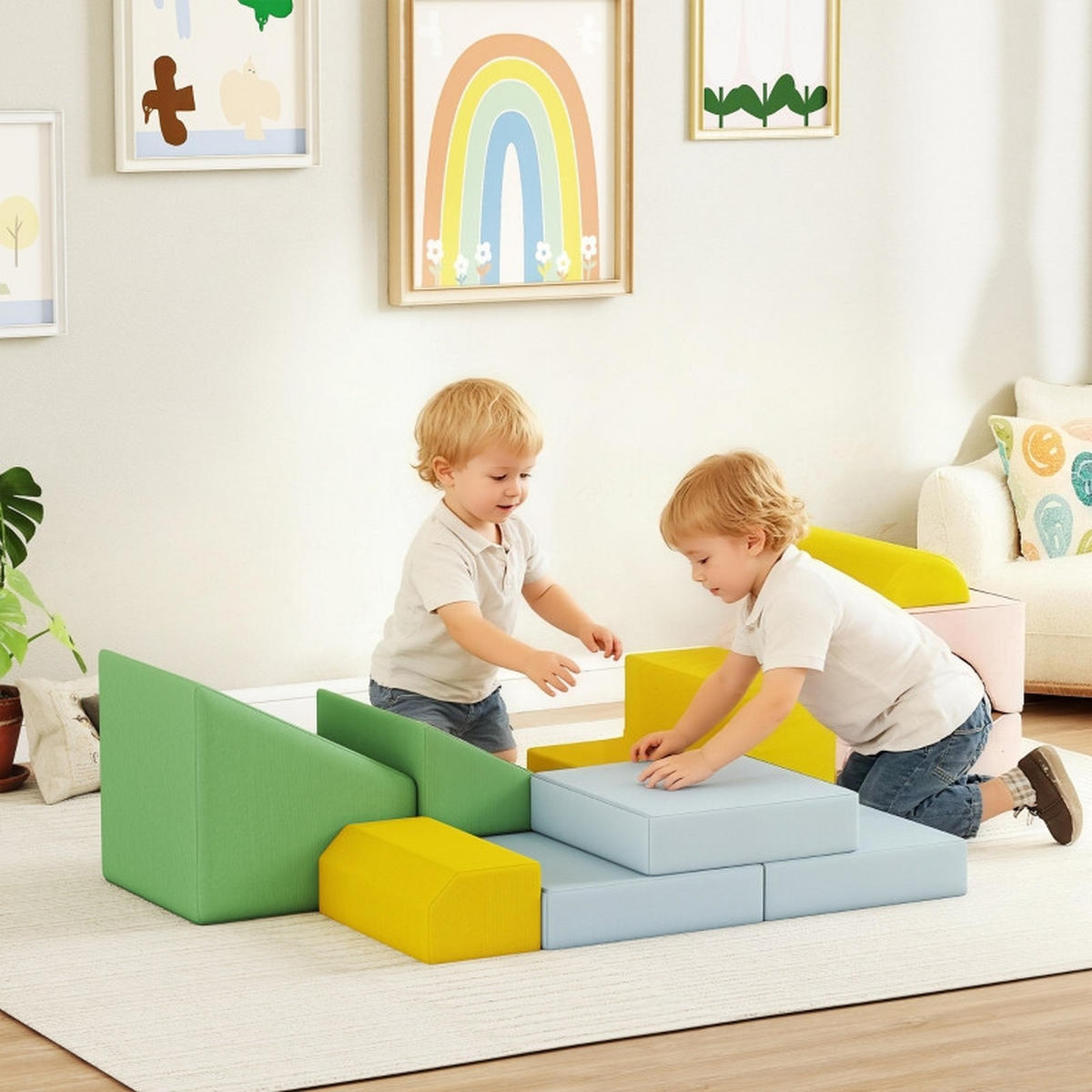 KONSTRUKTIONSSPIELZEUG Bausteine - Multicolor, Kunststoff (40/40/160cm) - Korfee