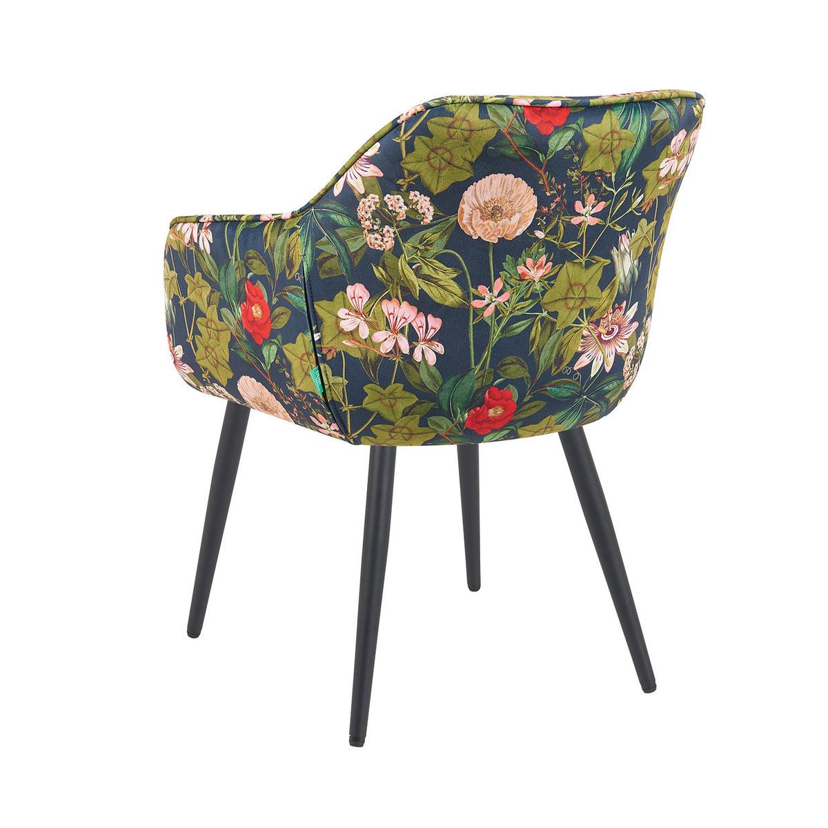 ESSZIMMERSTUHL Mika-Bela - Multicolor/Schwarz, Textil/Metall (60/82/61cm) - DUBI Möbel