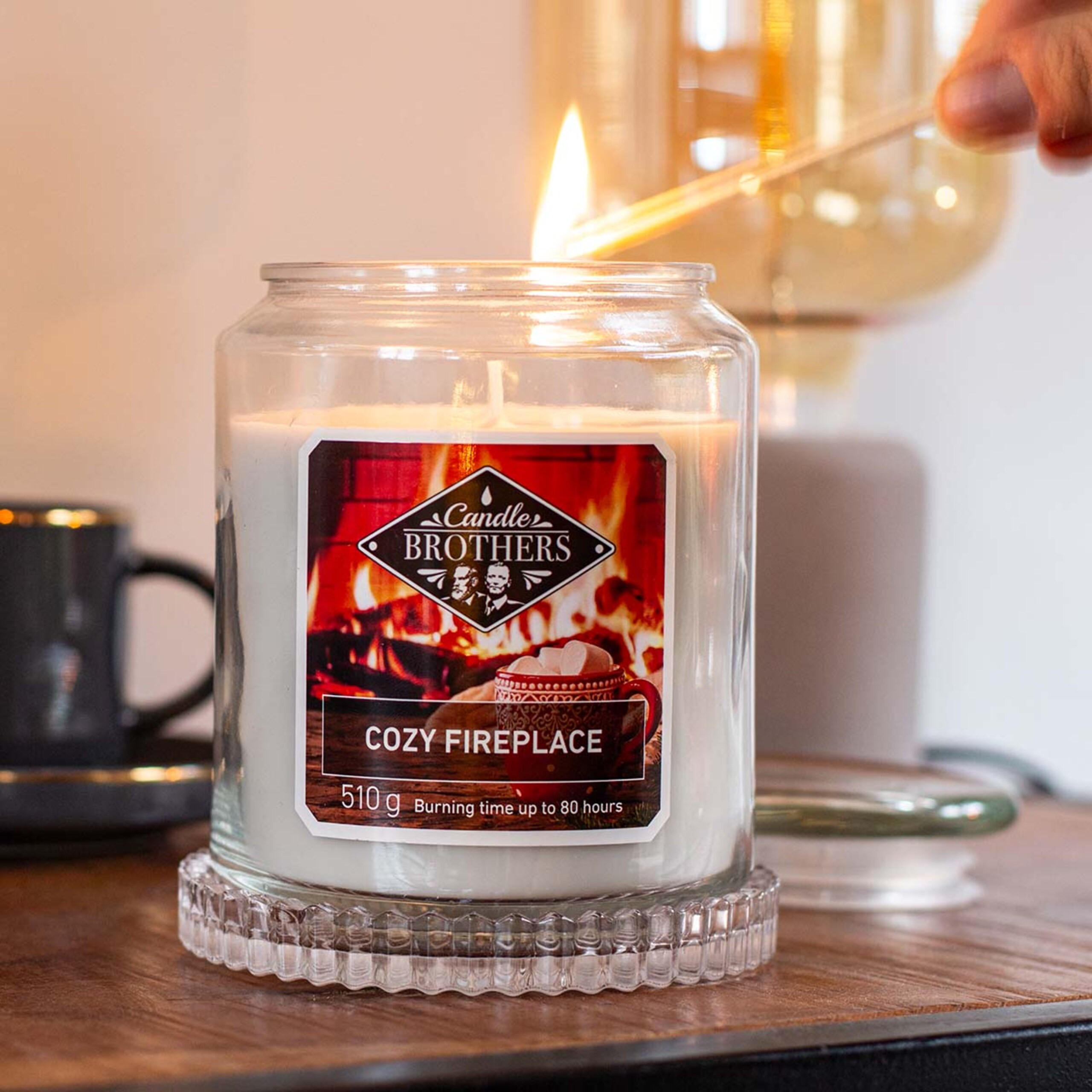 DUFTKERZE CandleBrothers - Weiß, Glas/Naturmaterialen (15cm)