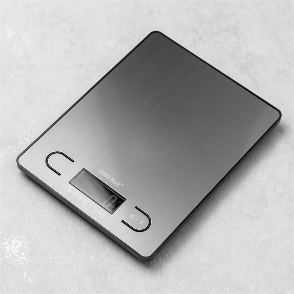 KÜCHENWAAGE Silber 19.8/15.4/1.9 cm KH1821 - Silberfarben, Metall - Kinghoff 