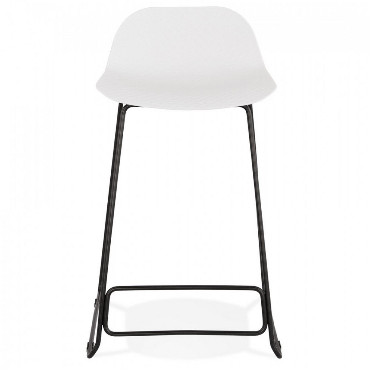 BARHOCKER Weiß 49x85x53cm - Schwarz/Weiß, Kunststoff/Metall (49/85/53cm) - AlterEgo
