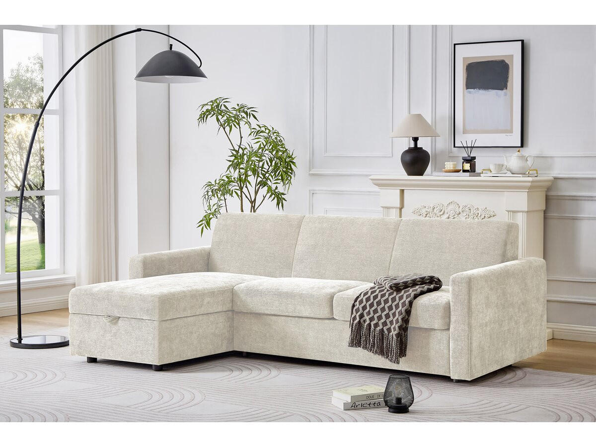 ECKSOFA celia Stoff - Beige, Textil (161/240cm) - Habitat Garten