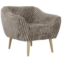 KŘESLO PIRS - Světle hnědá Manšestr - Dřevěné nohy - barva buku/světle hnědá, kompozitní dřevo/textil (80/75/74cm) - MKS