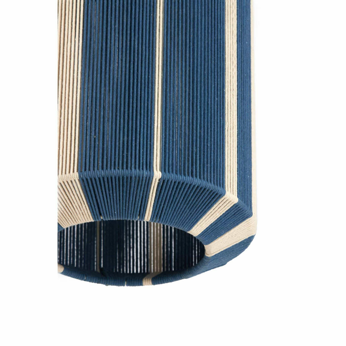 HÄNGELAMPE Kozana Blau 48/48/55 cm - Blau, Textil (48/48/55cm) - Light & Living