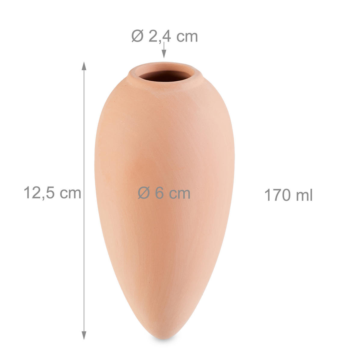 6XTONKEGEL - Hellbraun, Keramik (6/12.5/6cm) - Relaxdays