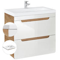 WASCHTISCH Luton-56 - Weiß, Holzwerkstoff (61/63/46cm) - Lomado