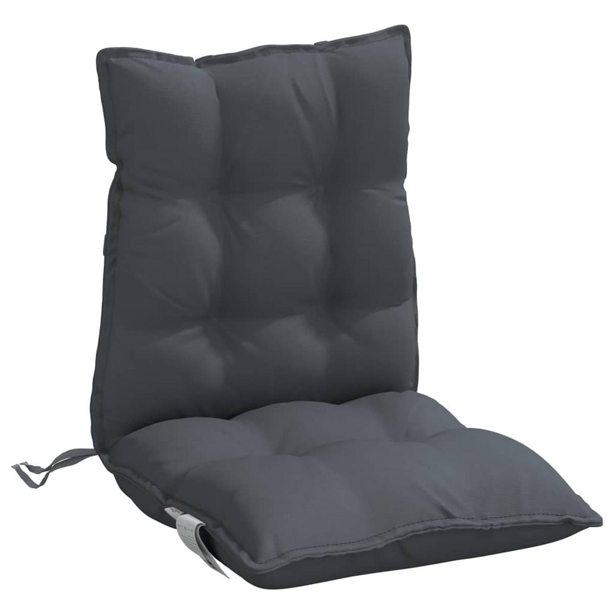 NIEDRIGLEHNER-AUFLAGEN 4Er Set Anthrazit Oxford-Gewebe - Anthrazit, Textil (50/7/100cm) - vidaXL