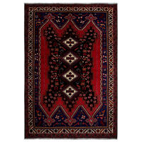 TEPPICH Afshar Blau 237/165 cm Schurwolle - Blau, Textil (165/237cm) - Looma