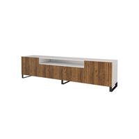 LOWBOARD KITO-S 200x53x41 cm - Weiß / Katania - Eiche Wotan/Schwarz, Holzwerkstoff (200/53/41cm) - ALTDECOR