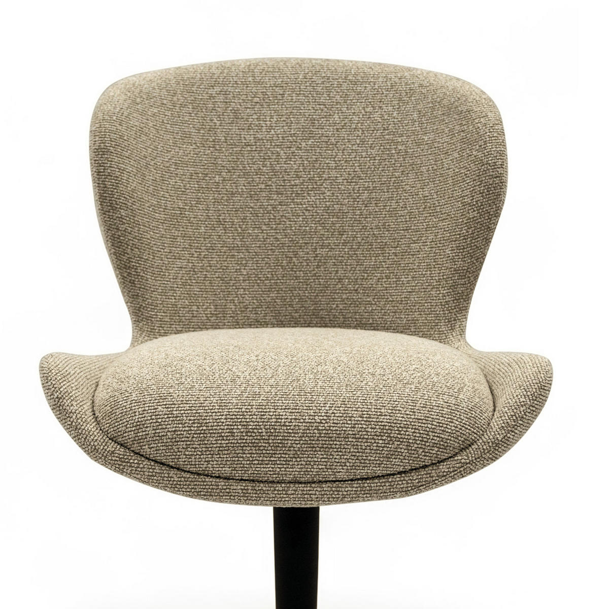 STUHL-SET 2 Stück in Webstoff Beige - Beige/Schwarz, Textil/Metall (57/83/63cm) - Furnhouse