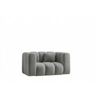 KŘESLO Modulární, Moderní Design, Sametová Látka Riviera, Šedé, GRAND - šedá, dřevo (137/70/89cm) - Kaiser Möbel