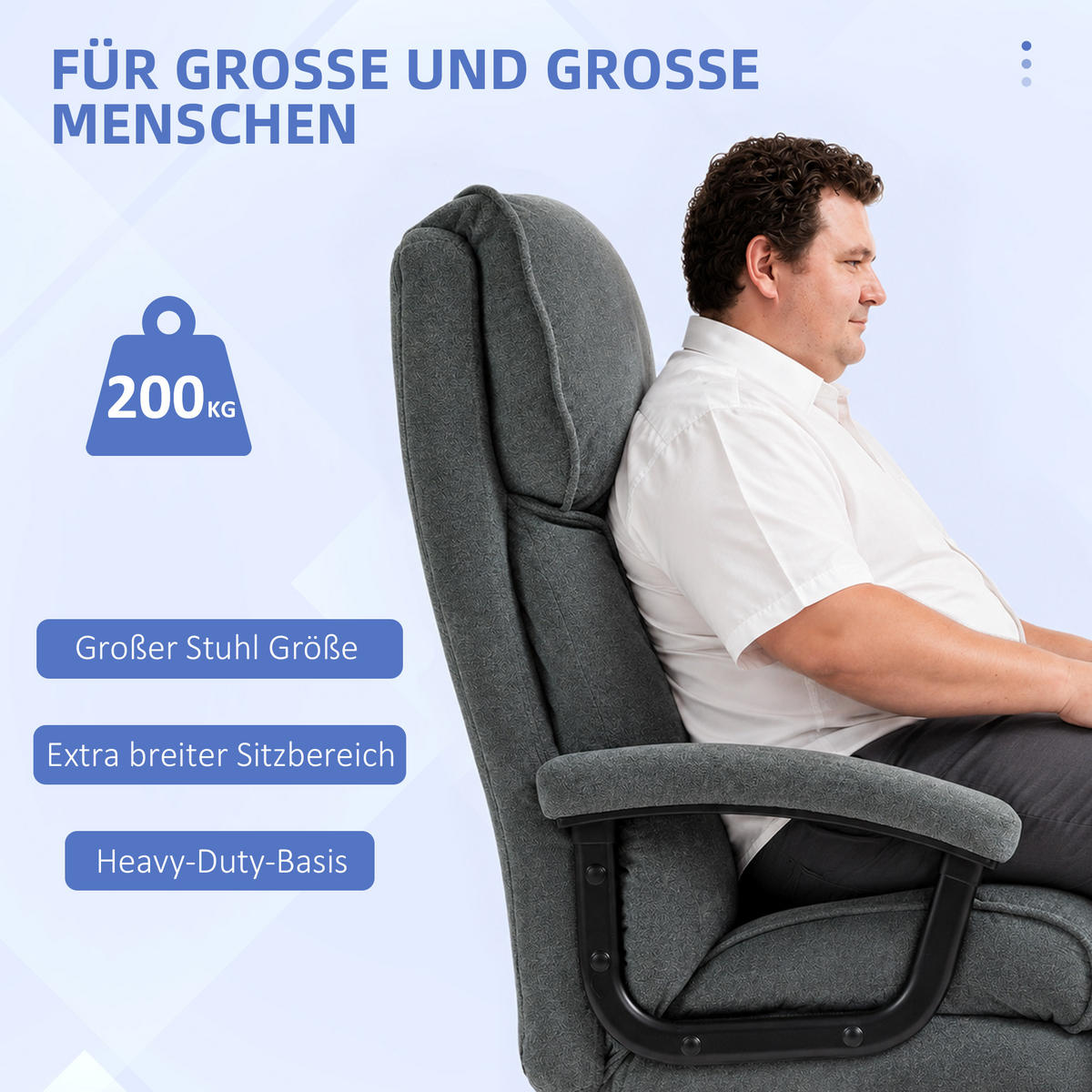 BÜROSTUHL Grau Polyester 68.5xx79x125 xm - Grau, Kunststoff (79/125/68.5cm) - DESIGN IN