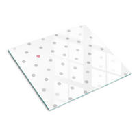 GLASPLATTE 60x52 cm Punkte und Herzen - Grau, Glas (60/0.4/52cm) - TULUP