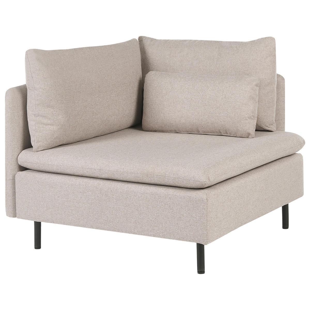 MODULÁRNÍ POHOVKA 2-místná Béžová Látka Egeris - béžová, textil (172/80/94cm) - Beliani