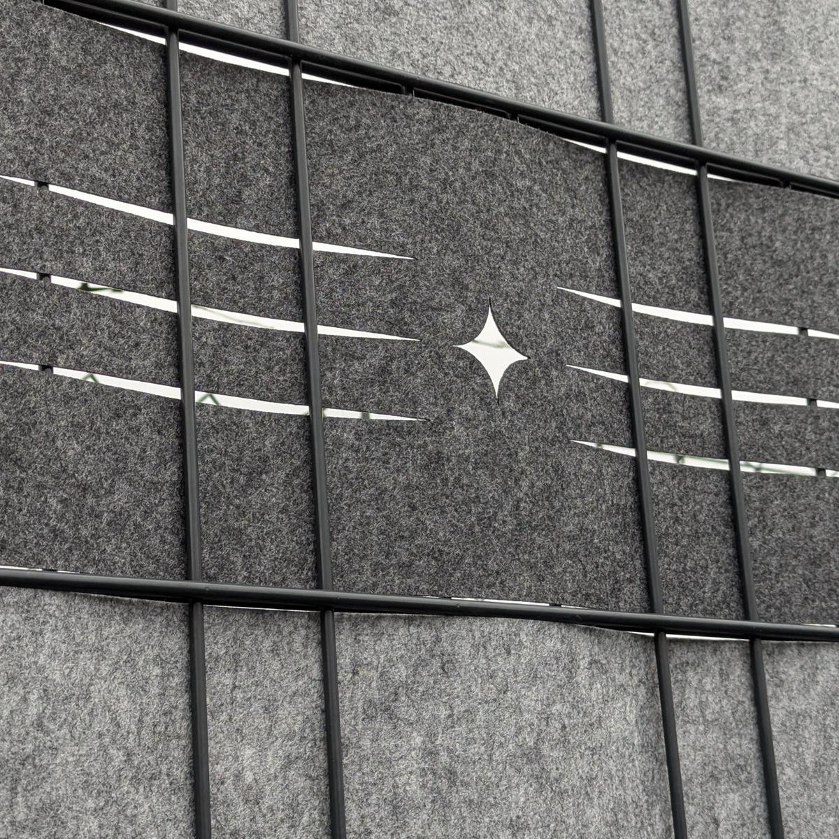 SICHTSCHUTZSTREIFEN Design Vlies Dekor Starline Einzelstreifen Schwarzgrau 2,55m - Schwarz, Kunststoff (260/19cm) - ZAUN|ZU