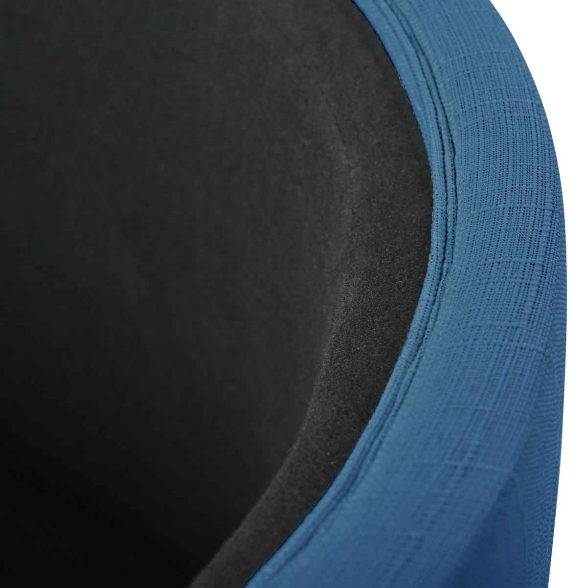 HOCKER-SET 58 cm in Blau mit Stauraum und Holzablage - Blau, Textil (58/58/38cm) - Flora Grace