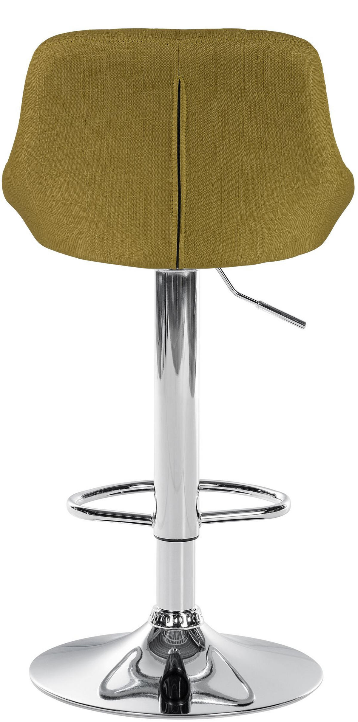 BARHOCKER Stoff grün - Chromfarben/Grün, Textil/Metall (46/83/49cm) - CLP