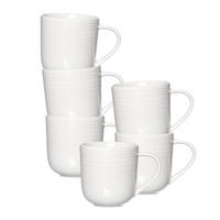 KAFFEEBECHER Levi Weiß 400 ml 6er Set - Weiß, Keramik (0.4L) - Ritzenhoff Breker